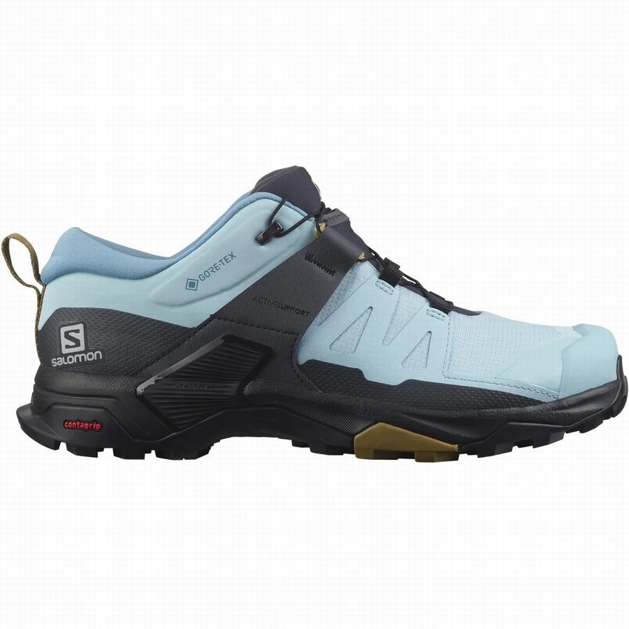 Salomon X Ultra 4 Gore-tex Tursko Dame Lyse Blå/Svart (DNR212PR)